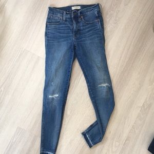 Madewell high rise skinny jeans, size 25